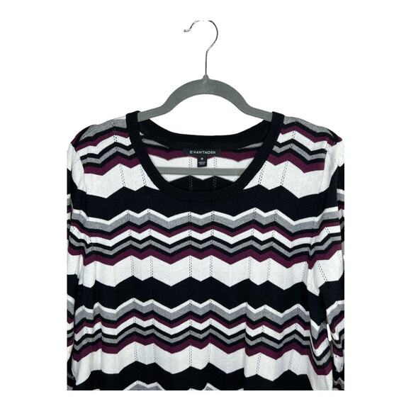 41 Hawthorn Chevron Pullover Sweater 3/4 Sleeve Women's Size 2X - Picture 2 of 5